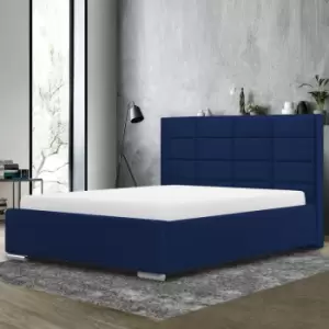 Image of Tuanso Upholstered Beds - Plush Velvet, Small Double Size Frame, Blue - Blue