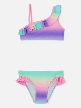 Accessorize Girls Ombre Frill Bikini - Multi, Size Age: 7-8 Years, Women - main image