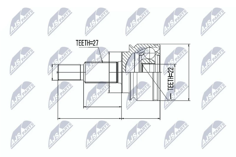 Image of NTY CV joint kit NTY NPZ-RE-038