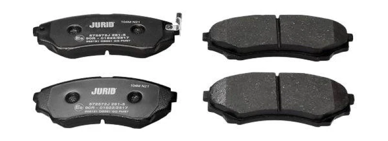 Image of JURID 572572J Brake pad set with acoustic wear warning, without accessories Brake Pad Set,disc brake (402)
