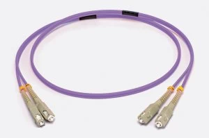 image of Fiber Duplex Patch Cord Om3 50/125 Lc/lc Purple- 2 M