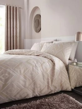 Image of Catherine Lansfield Myles Jacquard Duvet Cover Set