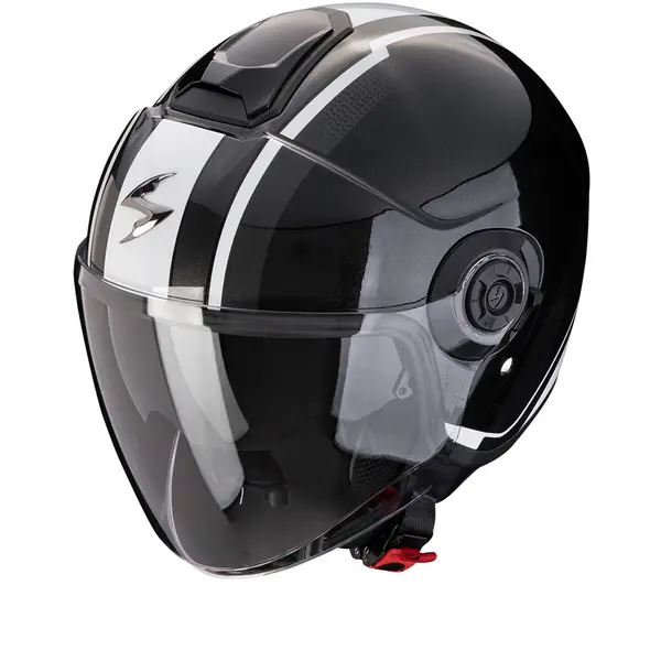Image of Scorpion Exo-City II Vel Metal Black White Jet Helmet Size 2XL