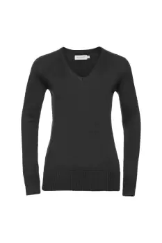 image of Collection / V-Neck Knitted Pullover Sweatshirt