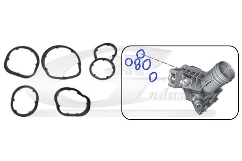 Image of 3RG Gasket Set, oil cooler 3RG 76101