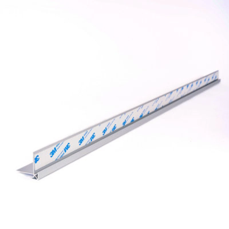 Image of Splashwall Alloy Silver Aluminium External Worktop Corner Joint (H)600mm (W)4mm