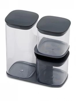 Image of Joseph Podium 3 Piece Storage Jar Set With Stand