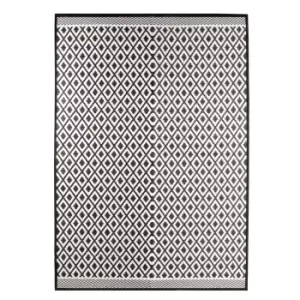 Image of Large Diamond Waterproof Rug Black 230x160cm