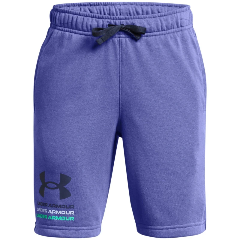 Image of Under Armour Boys Rival Terry Short - Purple Purple 9 - 10 Years