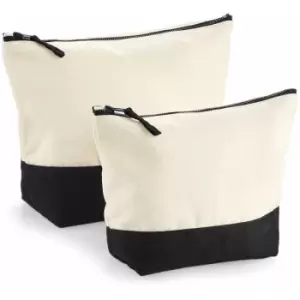 image of Dipped Base Canvas Accessory Bag (Pack of 2) (M) (Natural/Black) - Westford Mill