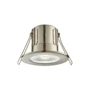 Image of Netlighting Shieldeco Fire Rated Integrated LED Bathroom Recessed Light Satin Ni