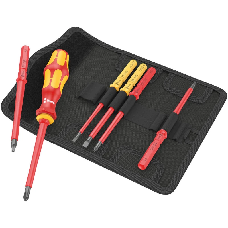Image of Wera Kraftform Kompakt 7 Piece VDE Insulated Imperial Screwdriver Set 5006604001