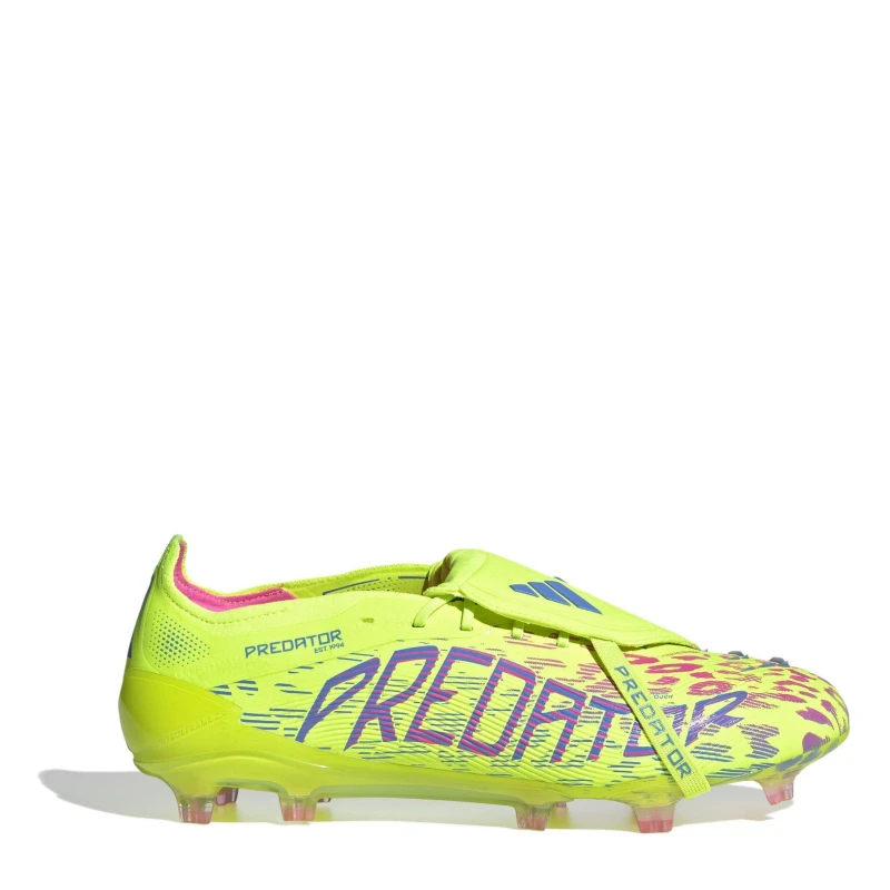 Image of adidas Predator Elite Fold-Over Tongue Firm Ground Football Boots Yellow/Pink male 9.5 (44)