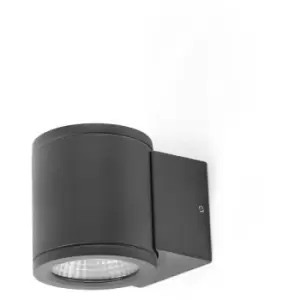 Image of Faro Tond 1 Light Dark Grey LED Wall Lamp 2700K 6W 2700K IP54