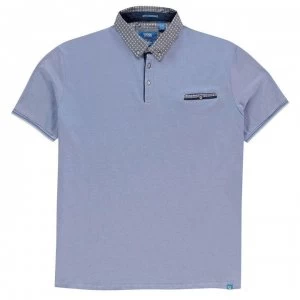 image of D555 Journey Melange Polo Shirt Mens - Blue