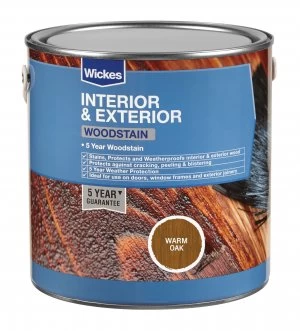 image of Wickes Woodstain - Warm Oak 2.5L