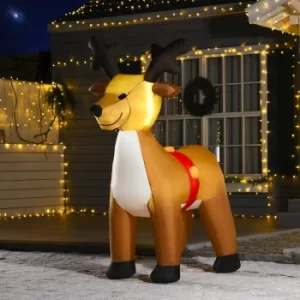 Image of Christmas Time Lighted Christmas Inflatable Reindeer Blow Up Outdoor Decoration for Garden