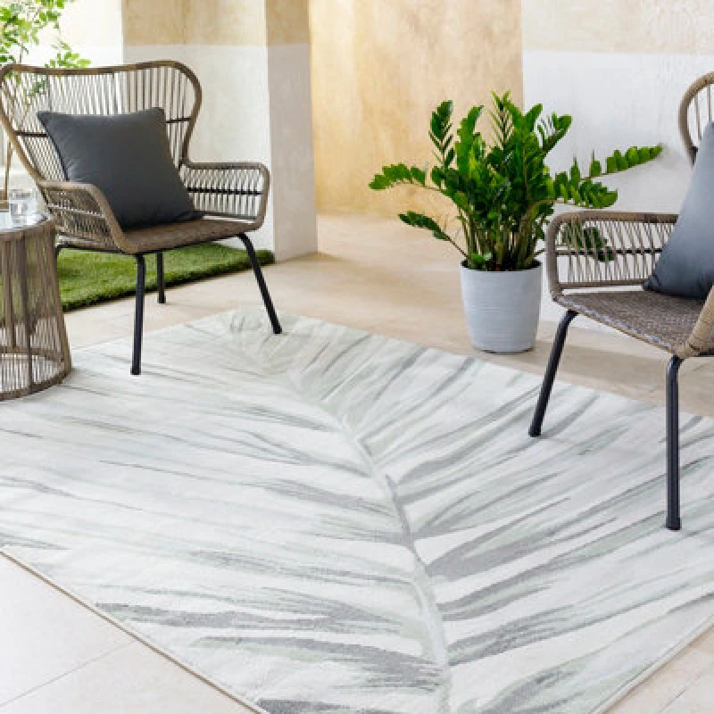 Image of Livabliss Scandi Coastal Medium Green Alaya Area Rug 160 X 215cm - Easy Care, Non Shedding, Ideal For Living Room & Bedroom