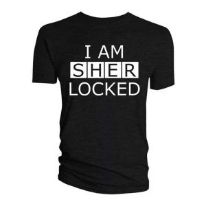 image of Sherlock - I am Sherlocked Mens Medium T-Shirt - Black