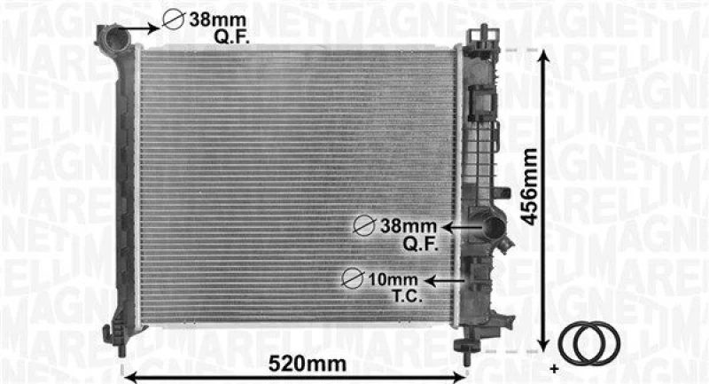 Image of MAGNETI MARELLI Engine radiator MAGNETI MARELLI 350213168800