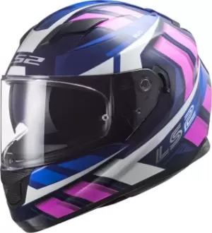 image of LS2 FF320 Stream Evo Loop Helmet, pink-blue, Size L, pink-blue, Size L