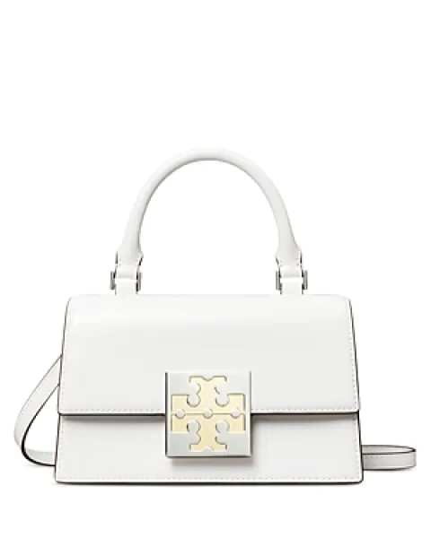 image of Tory Burch Bon Bon Spazzolato Leather Mini Handbag