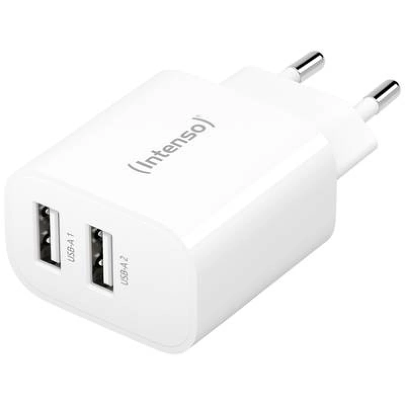 Image of Intenso Intenso W24AA USB charger 24 W 2x USB-A White Indoors 7802412