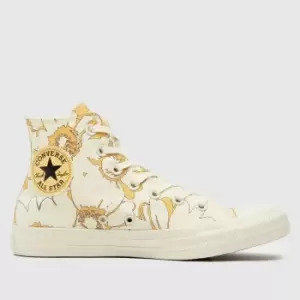 Converse White All Star Summer Florals Hi Trainers