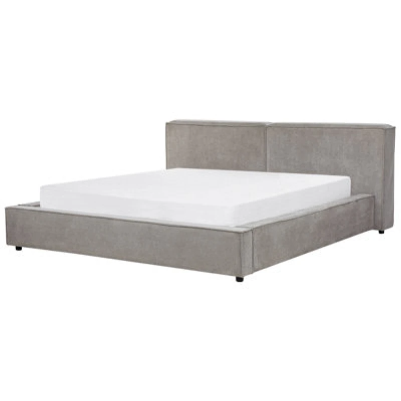 Image of Beliani Waterbed Fabric Linards 180 X 200 Cm (Eu Super King) Grey