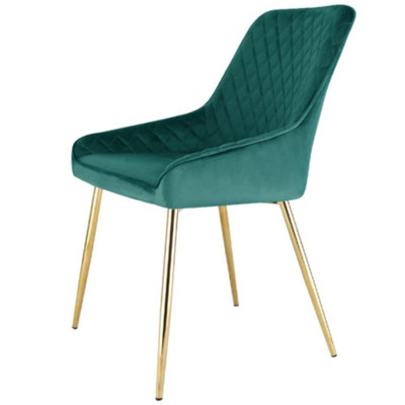 Image of Genesis Evie Dining Accent Chair Upholstered In Velvet Fabric - Green