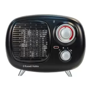 Image of Russell Hobbs RHRETPTC2001B Black Retro 1.5kW Ceramic Heater