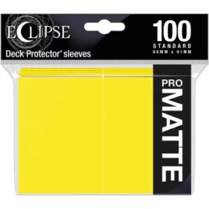 Image of Ultra Pro Eclipse Matte Lemon Yellow Standard Sleeves (100 Sleeves)