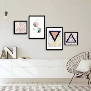 Image of 4PSCT-05 Multicolor Decorative Framed MDF Painting (4 Pieces)