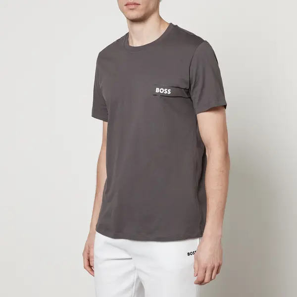 Image of BOSS Bodywear Cotton-Jersey T-Shirt - M Grey Tops male 50508744-032 M