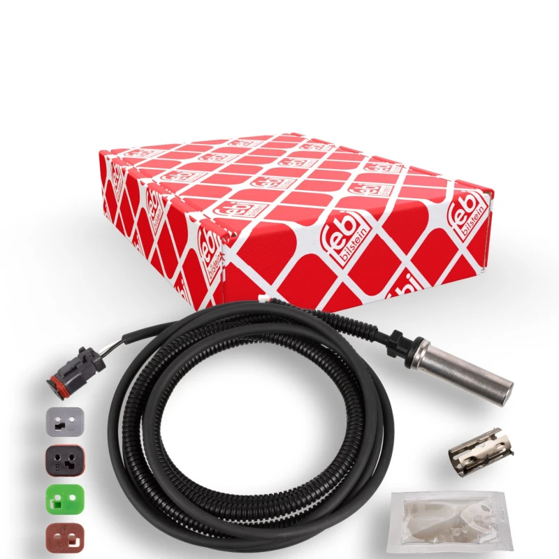 Image of FEBI BILSTEIN 172060 ABS Sensor Rear Axle Right, with bush Sensor,wheel speed (412)