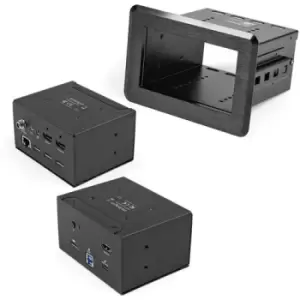 Image of StarTech.com Conference Room Docking Station - Universal Laptop Dock - 4K HDMI 60W Power Delivery USB Hub GbE Audio - In-Table Connectivity Box For Hu