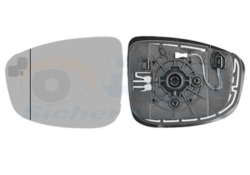 Image of VAN WEZEL Wing mirror glass VAN WEZEL 2780835