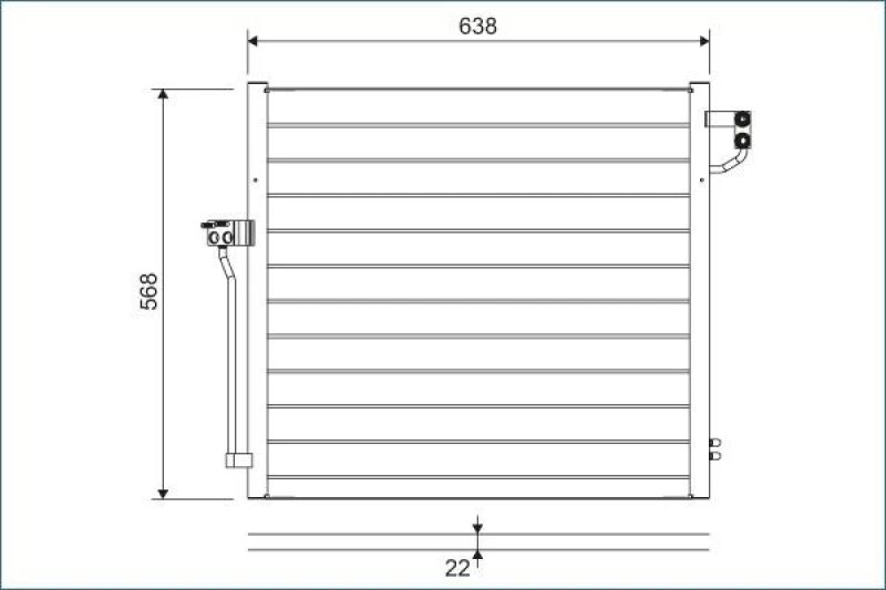 Image of Air conditioning condenser VALEO 822623