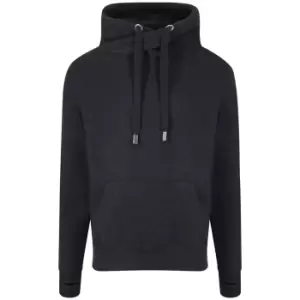 image of AWDis Adults Unisex Cross Neck Hoodie (L) (Black Smoke)