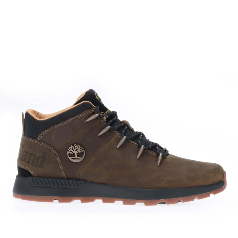 Image of Timberland Sprint Trekker Mid Lace Hiking Trainers - Green Green 6.5