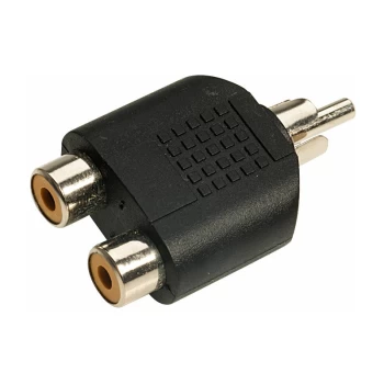 Image of Truconnect - Standard Phono Plug to 2 Phono Sockets Adaptor
