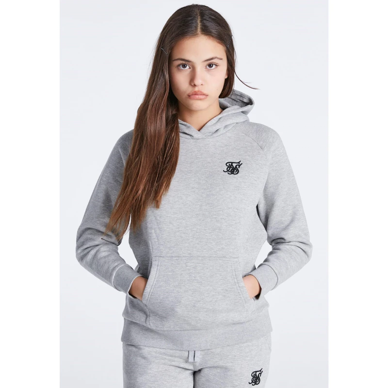 Image of SikSilk Essentials Overhead Hoodie - Grey Grey 7 - 8 Years