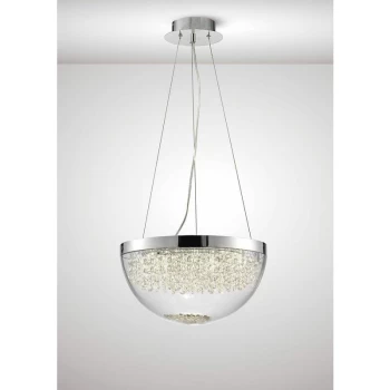 image of LargeSuspension Harper 21W 1600lm LED 4000K polished chrome / crystal