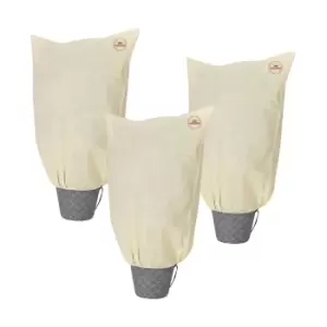 Plant Protection Bags 3pc Set Beige 60x80cm