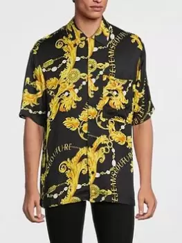 image of Versace Jeans Couture Versace Jeans Couture Logo Bow S/S Print Shirt