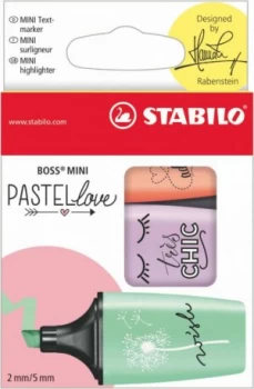 image of Stabilo BOSS MINI Pastellove Highlighters PK3