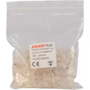 image of TUK Ltd SPEEDY RJ45 PXSPDY6b#200 Cat 6 UTP plug bag of 200