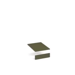 image of Flux top and plinth finishing panels for single locker units 400mm wide - olive green