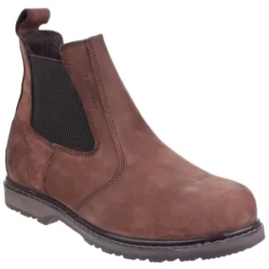 Image of AS148 Sperrin Lightweight Waterproof Pull On Dealer Safety Boots Brown Size 5