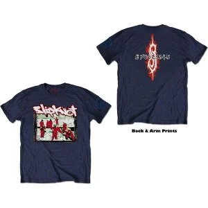 Image of Slipknot - 20th Anniversary - Red Jump Suits Unisex Large T-Shirt - Blue
